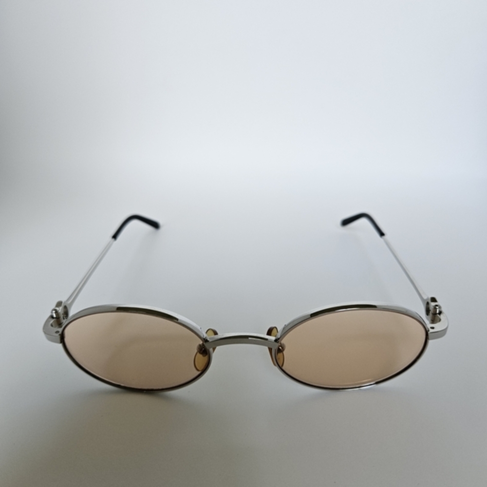 Cartier Silver Sunglasses with Tan Lenses